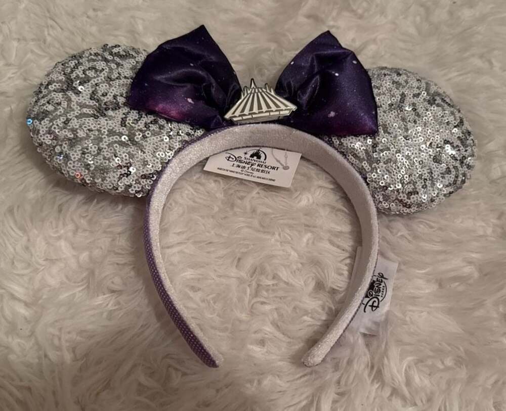 Disney Shanghai Resort Space Mountain Minnie Ears Headband